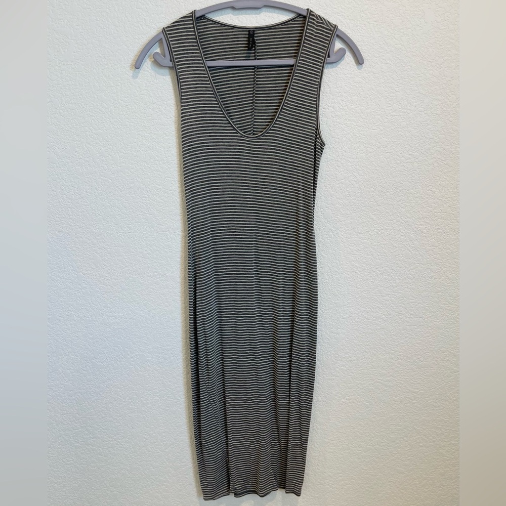 Riller & Fount Striped Sleeveless Rayon Midi Dress Size 1 (Small)